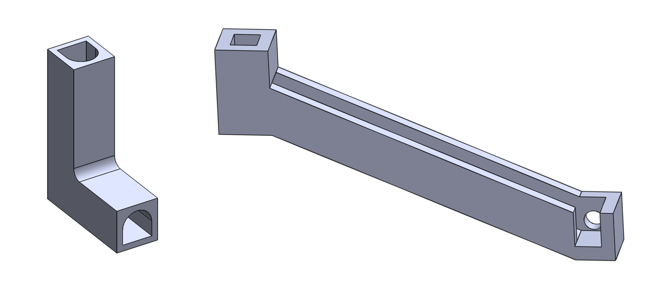 The L and long chute designs.